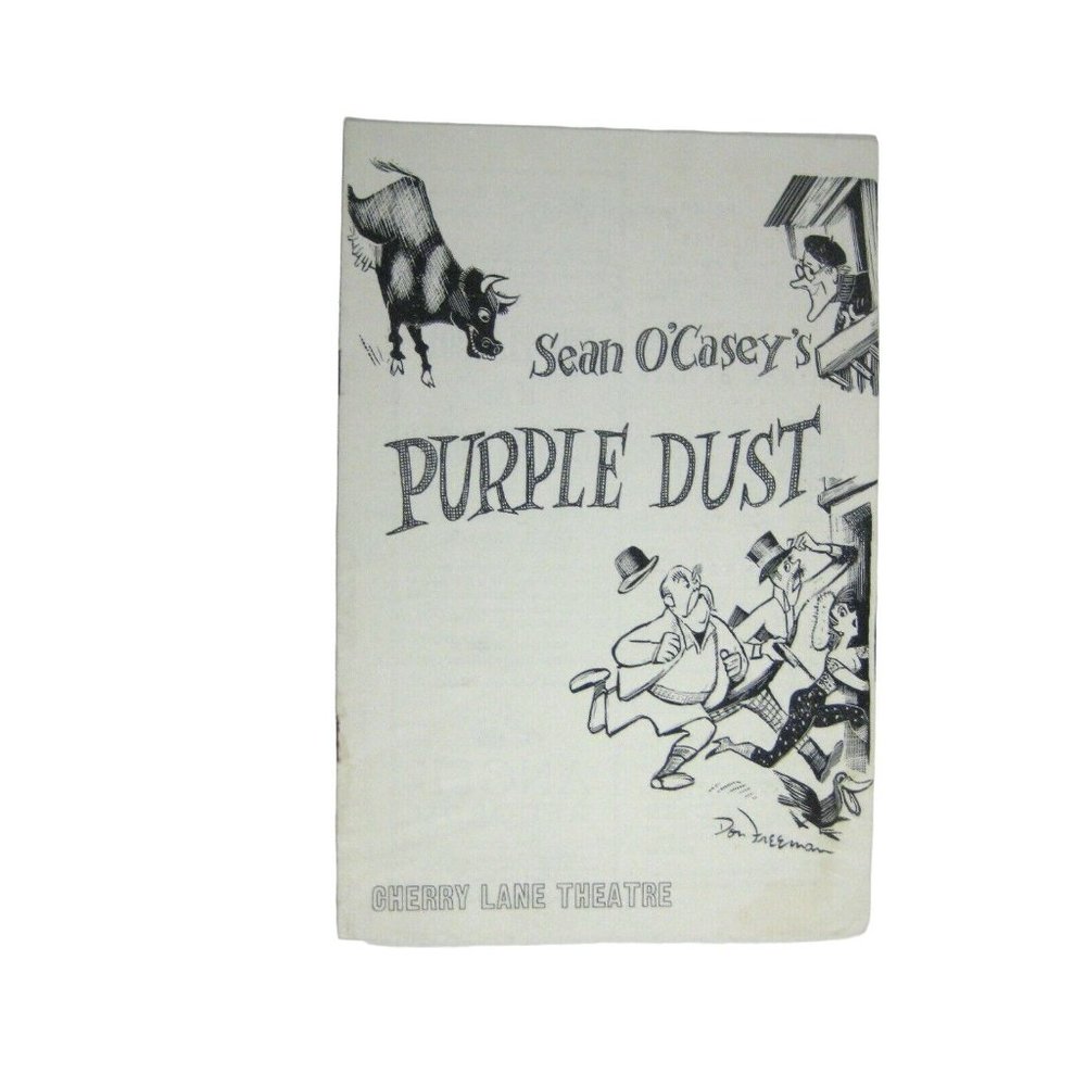 Purple Dust Program Sean O'Casey Cherry Lane Theatre Don Freeman 1956